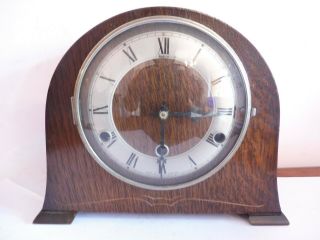 Vintage Andrew - Perivale Westminster Chime Bentwood Shaped Wooden Mantle Clock