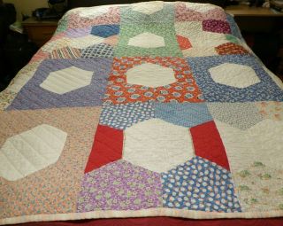 Rare Vintage Canadian Red Cross Hand Sewn Patchwork Quilt Blanket WW2 Militaria 5