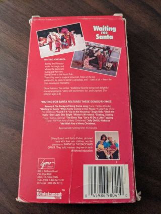 Barney & Backyard Gang Waiting For Santa VHS RARE EARLY COVER Sing Along Lyons 2