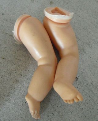 Vintage Set Of Vinyl Baby Girl Doll Legs 5 " Long