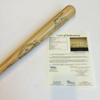 Rare Hank Aaron Signed Louisville Slugger Home Run King Game Model Bat Jsa