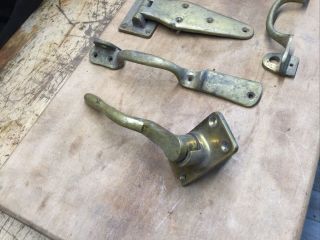 Antique Brass Ice Box Hinges,  Handles And Hardware 2