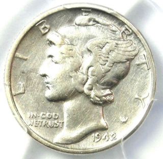 1942/1 Mercury Dime 10c - Pcgs Xf Details (ef) - Rare Overdate Variety Coin
