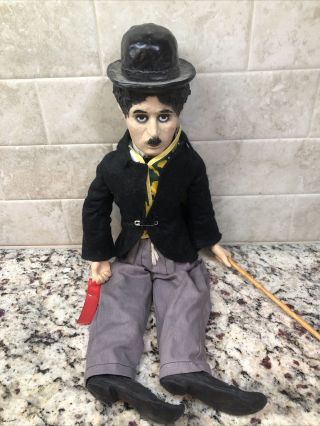 Vintage Charlie Chaplin Doll 1972 Bubbles 18 " Tall Wow Fast