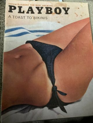 Playboy - June,  1962 A Toast To Bikinis - Rare Issue
