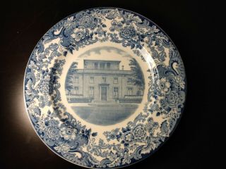 Rare Delft Blue & White Vintage Wedgwood China Plate Mit College Mass England
