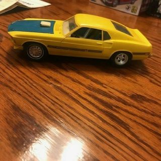" Built " Vintage Amt 1969 Ford Mustang Mach 1 Model Y905200 W/ Instructions