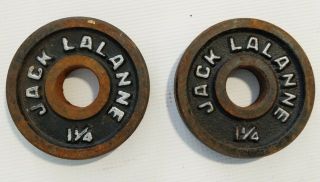 Jack Lalanne 1 1/4 Lbs Matching Weight Plates Set Of 2 Vintage Rare 1.  25 Lbs