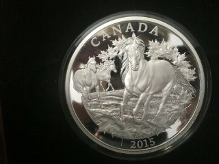 Rare 2015 $125 Fine Silver Coin Canadian Horse Only 1000 Mintage 1/2 Kilo.  999
