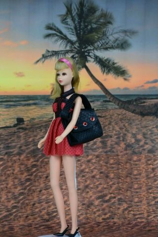 Handmade OOAK Outfit For Vintage No Bangs Francie Barbie Doll Dress Swimsuit set 2