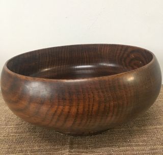 Lovely Vintage Hand Turned Wood Bowl / Fruit Bowl Treen Mid Century