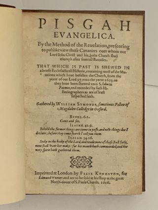 Printed 1606: Rare Revelation Book By A Virginia Colony Supporter