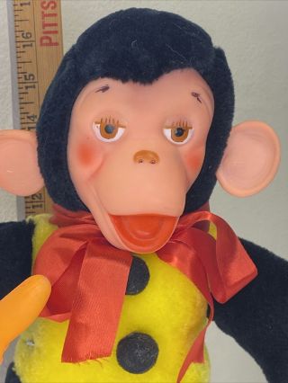 Vintage Chimpanzee Banana Monkey Plush Stuffed Toy 2