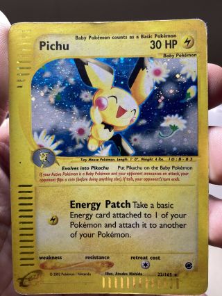 Pichu Holo 22/165 Expedition Pokemon Card Pl