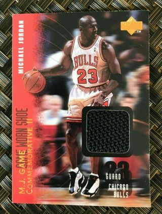 1998 Upper Deck Michael Jordan Chicago Bulls Game Shoe Card Authentic Rare
