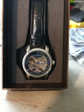 Mens Watches Automatic Mechanical Skeletonized