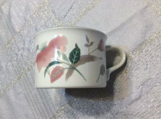 Mikasa Silk Flowers Continental Soup Mug Rare White Pink Flowers