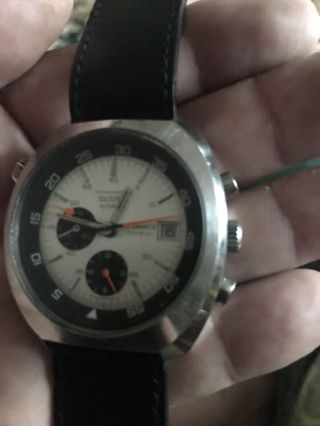 Very Rare Vintage Sicura By Breitling Automatic Chronograph Men’s Watch 5