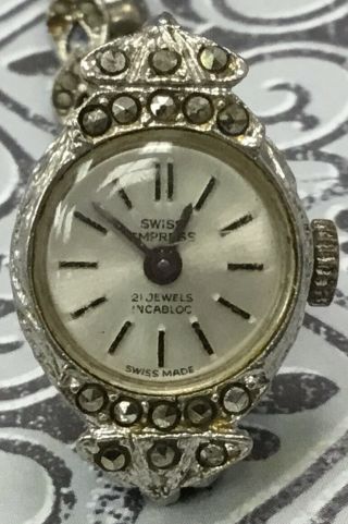 Elegant Rare Swiss Empress 21 Jewel Incabloc Ladies Wrist Watch Bc280