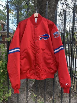 Rare Red Vintage Buffalo Bills Starter Jacket Satin Nfl Proline Xxl Made Usa