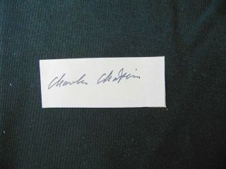 Rare " The Tramp " Charlie Chaplin Hand Signed 3x1.  25 Card Todd Mueller