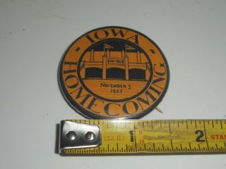 Rare Vintage 1927 University Of Iowa Hawkeye Homecoming Button Badge Pin Pinback