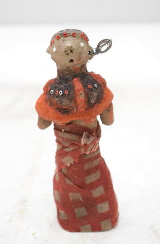 African Painted Clay Female Fertility Doll Samburu Kenya