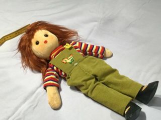 Rare Vintage Steiff Felt Cloth Boy Doll With Og Hangtag Stuffed Chuckie Redhead