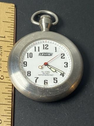 Levi Strauss And Co All Steel Pocket Watch (no Chain,  Parts Only)