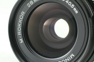 Attention Rare [ ] Minolta M - Rokkor 28mm F/2.  8 Wide Lens,  Hood Cl Cle Jp