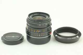 Attention Rare [ ] Minolta M - ROKKOR 28mm f/2.  8 Wide Lens,  Hood CL CLE JP 3