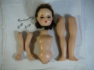 (parts,  Sour Odor) Unmarked Vintage Madame Alexander Hard Plastic Doll