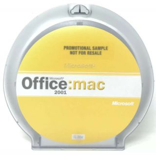 Microsoft Office: Mac 2001 W/ License Key In Cd Binder Case Rare Htf