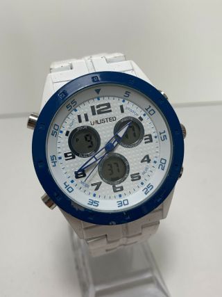 Men’s Unlisted Kenneth Cole Watch Analog Digital Sport Blue/white Battery