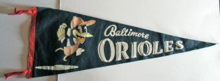 Vintage Rare Mlb Baltimore Orioles Baseball Team Pennant 30 " Size