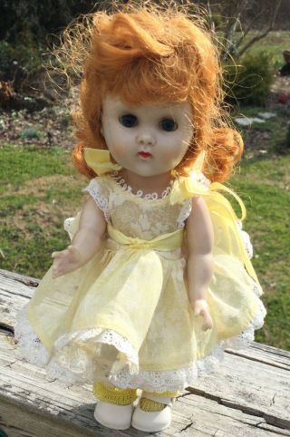 Vintage Ginny Vogue Doll Molded Lash Walker Redhead
