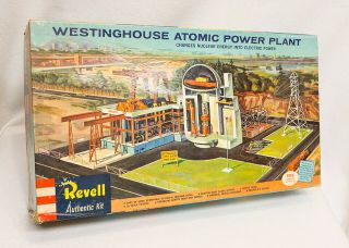 1959 Rare Revell Westinghouse Atomic Power Plant Model Kit Manuals Vtg