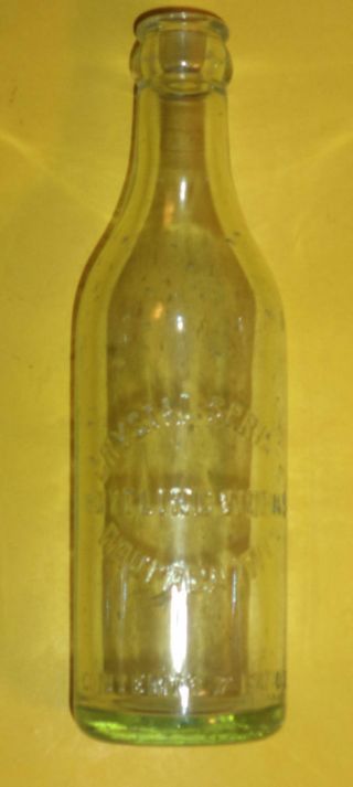 Rare Crystal Springs Bottling 7 Oz Soda Bottle Waupaca Wi Letters Ses