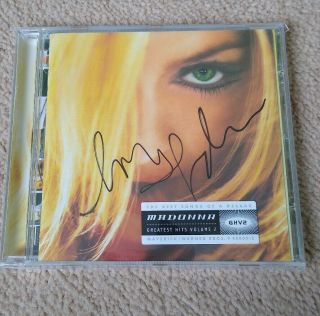 Madonna Ghv2 Greatest Hits Volume 2 Uk Cd Signed/autographed Rare Real Promo