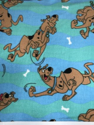 Rare Vintage Scooby Doo Throw Blanket—60”x 46” Teal & Blue Adorable Barely