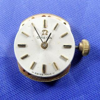 (25) Vintage Omega 484 17 Jewels Watch Movement & Face