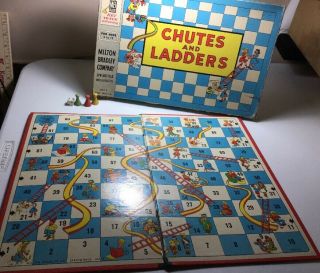Rare Version Of This Vintage Mb1943 Chutes And Ladders Children 