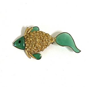 Rare Vintage Gorgeous Gripoix Christian Dior Germany 1967 Fish Brooch Pin