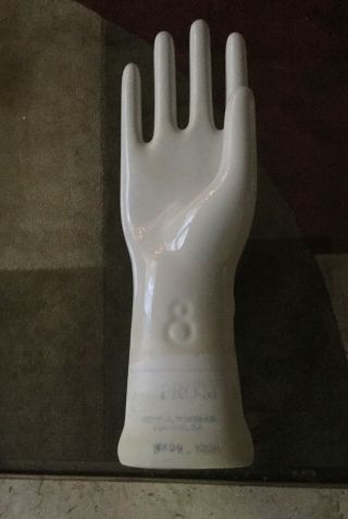 Vintage Hand Glove Mold Size 8 Right Hand Pro M General Porcelain Trenton Nj