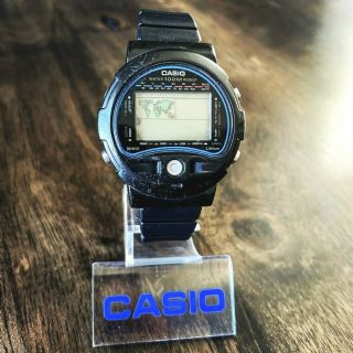 Rare Vintage 1989 Casio Ts - 100 Digital Thermometer World Time Watch Module 815