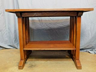 Rare Form Stickley Brothers Arts and Crafts Mission Oak Library Table 2