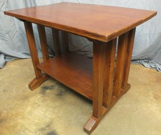 Rare Form Stickley Brothers Arts and Crafts Mission Oak Library Table 3