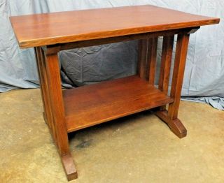 Rare Form Stickley Brothers Arts and Crafts Mission Oak Library Table 6