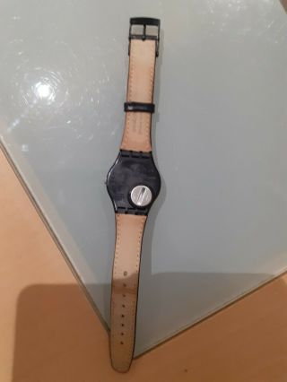 Swatch Watch With Leather Strap