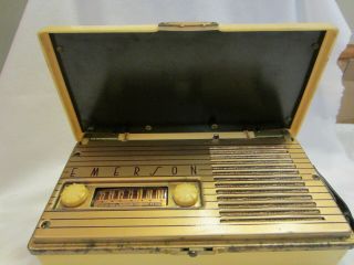 Rare Vintage Emerson Model 558 Portable Tube Radio